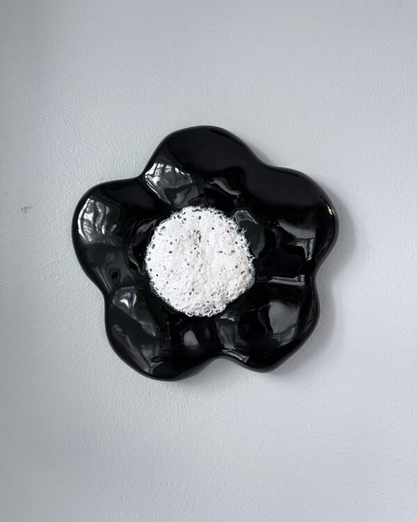 Black Flower wall sculpture