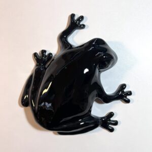 The Frog -wall sculpture, black