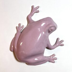 The Frog -wall sculpture, pink