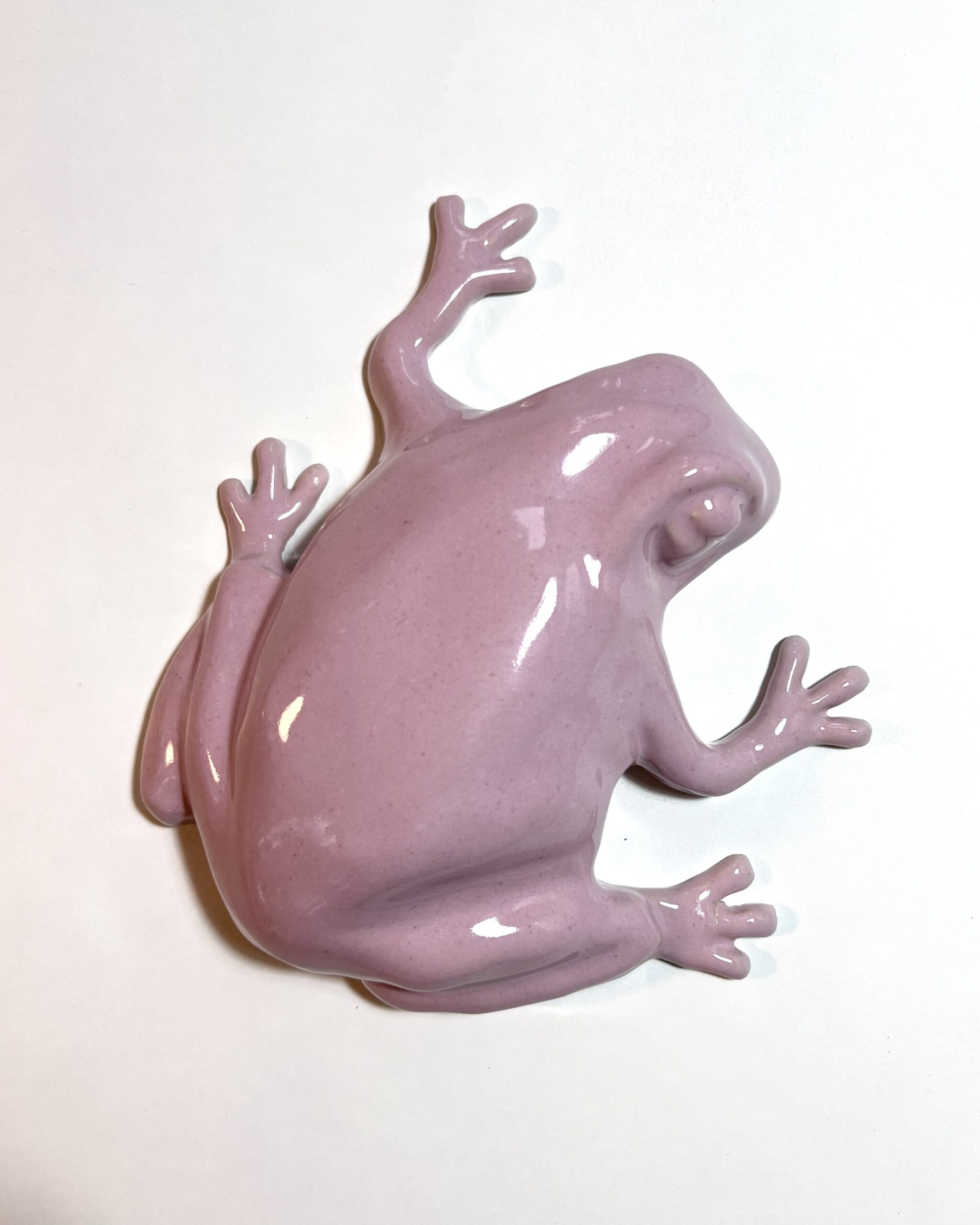 The Frog -wall sculpture, pink