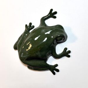 The Frog -wall sculpture, Moss Green