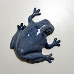 The Frog -wall sculpture, light blue