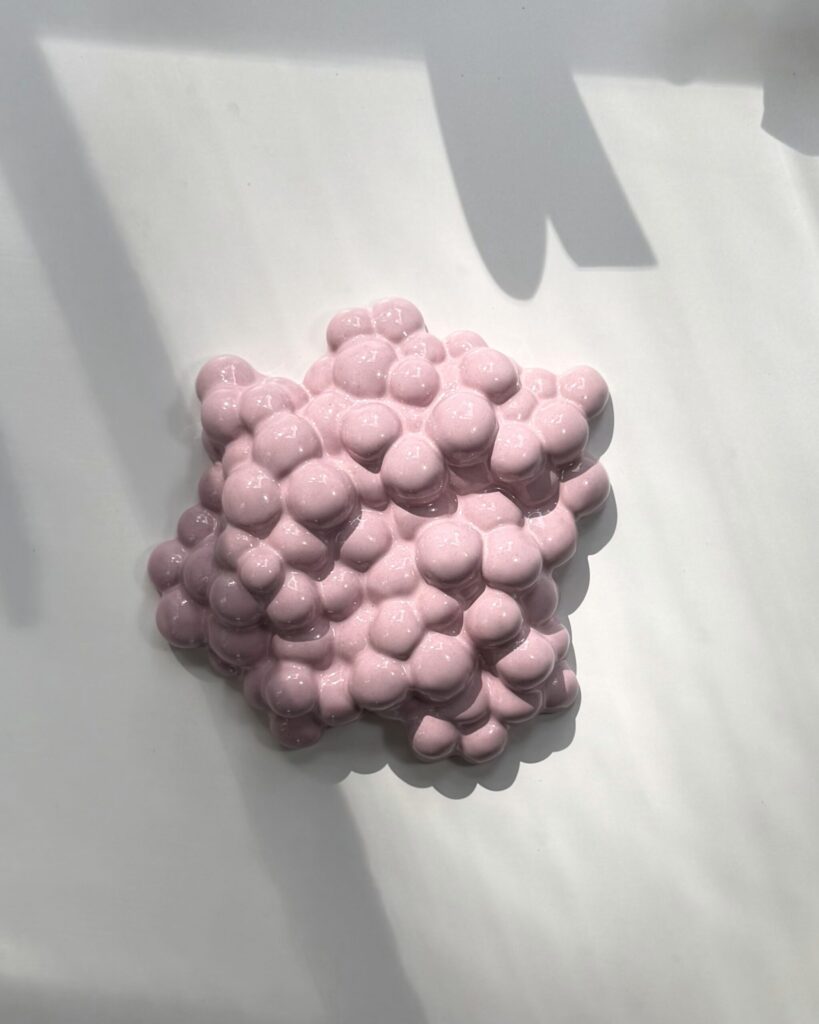The Spawn II -wall sculpture, pink