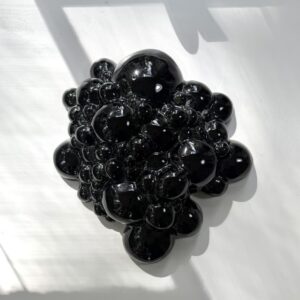 Bubbling -wall sculpture, Large Black