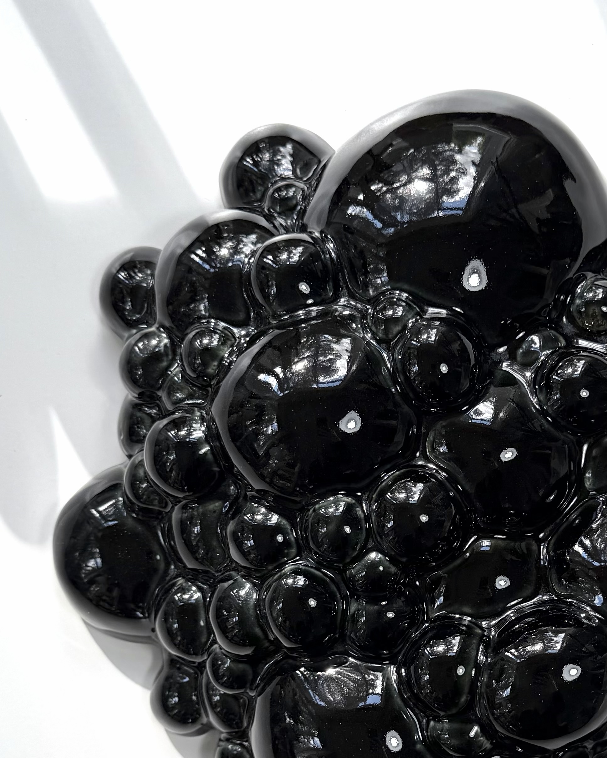 Bubbling -wall sculpture, Large Black - Image 2