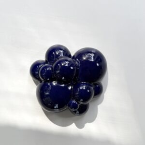 Bubbling -wall sculpture, Small Blue