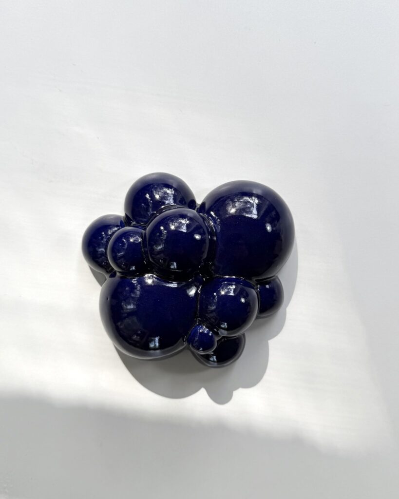 Bubbling I -wall sculpture, Blue