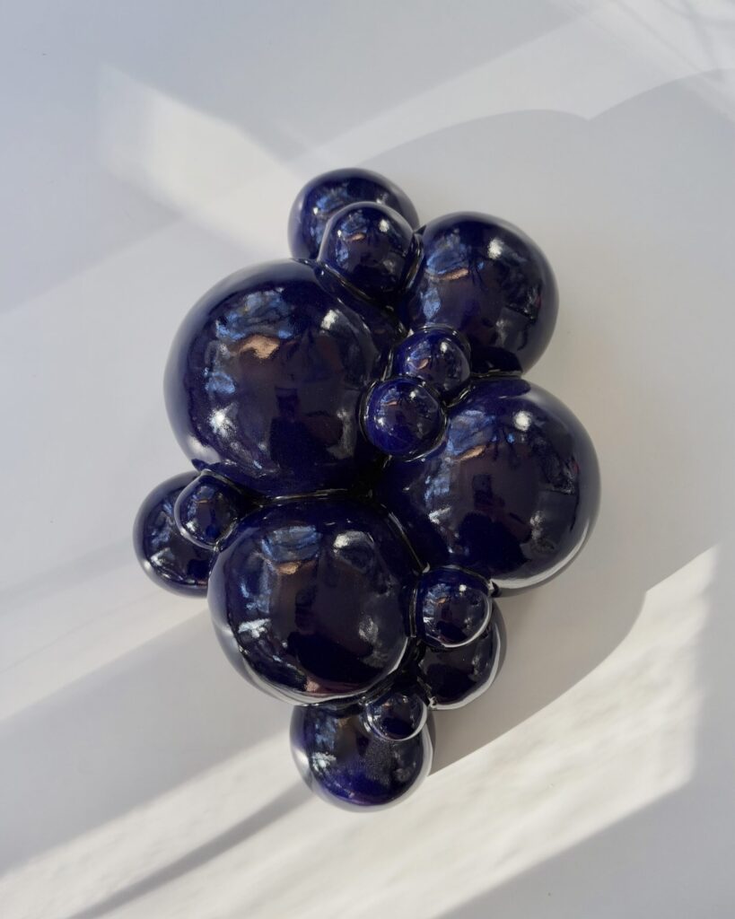 Bubbling II -wallsculpture, blue (2nds)